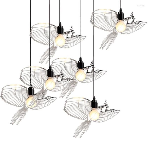 Kolye lambaları Modern LED Demir Kuş Işıkları Mutfak Yatak Odası Yatak Odası Aydınlatma Asma Fikstür