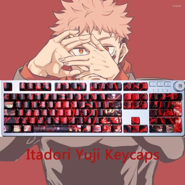 Pillow Case Jujutsu Kaisen Itadori Yuji Keycaps Keyboard Dekoration 104keys Anime Keycap