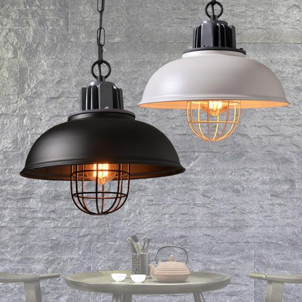 Lampade a sospensione Iron Cafe Light Retro Loft Lampada a sospensione industriale per mobili da cucina da pranzo Apparecchio di illuminazione a soffitto Decorazioni per la casa