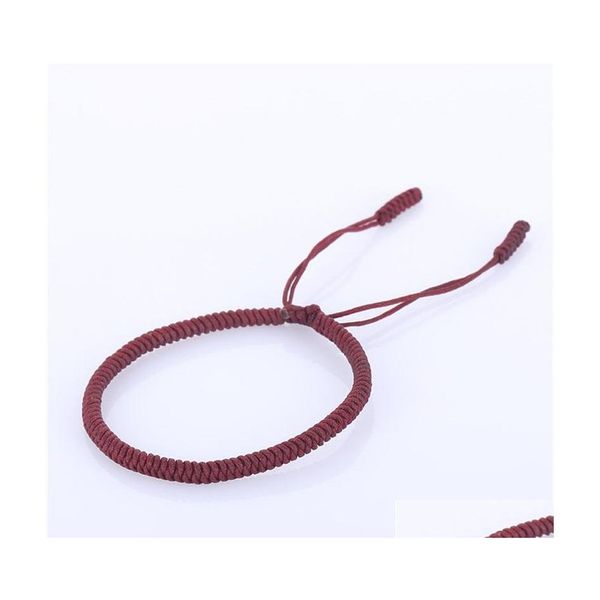 Braccialetti con ciondoli Mticolors Bracciale buddista tibetano Nodi fatti a mano Corda di cotone Buddismo fortunato per uomo e donna Gioielli con consegna a goccia Dhrov