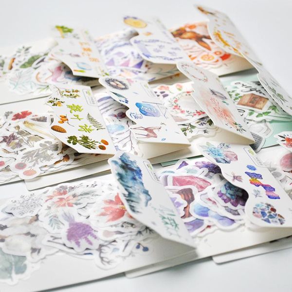 Confezione regalo Cute Washi Sticker Packs Scrapbooking Materiale Cancelleria Quaderni Adesivi per diario Coreano Kawaii JournalRegalo regaloRegalo