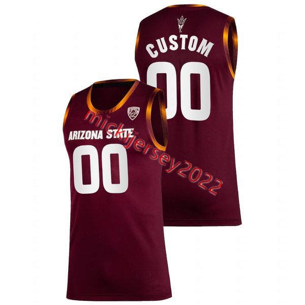 Basketball, individuell genäht, Arizona State Sun Devils Basketball-Trikot, 33 Malcolm Flaggs, 35 Devan Cambridge, 43 Austin Ronzone, Eddie House-Trikots für Herren