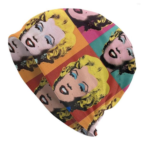 Berretti Hippie Andy Warhol Skullies Berretti Donna Uomo Inverno Caldo Slouchy Beanie Hat Art Knit Bonnet Cap per sci