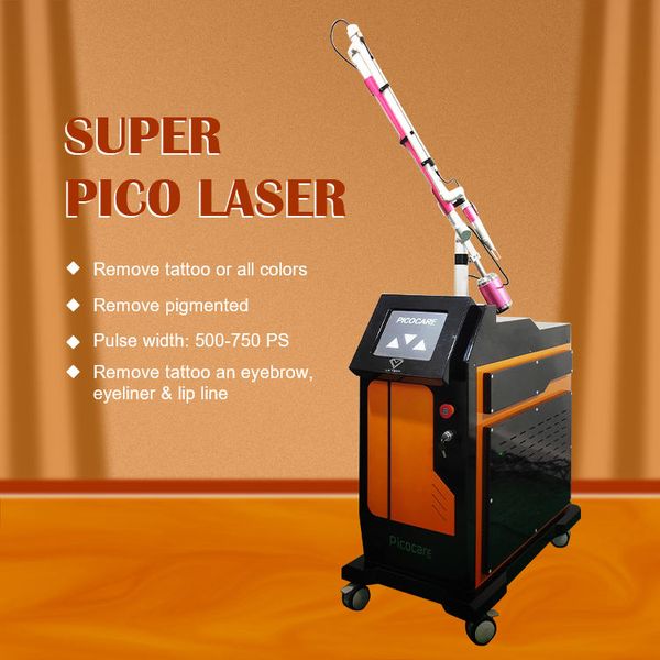 2023 Macchina per la rimozione della pigmentazione laser Pico Inchiostro per tatuaggi Lazer Black carbon Peel Treatment 532nm 1064nm 755nm Macchine Picofocus a doppio canale