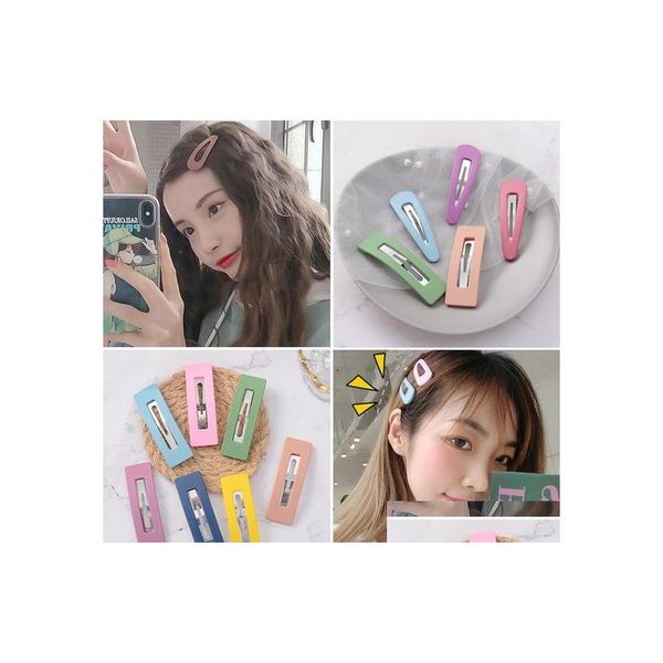 Fermagli per capelli Barrettes Donna Moda Cute Sweet Girls Candy Color Hairclip Bb Clip Hairpin Charm Party Jewelry Drop Delivery Dhbnd