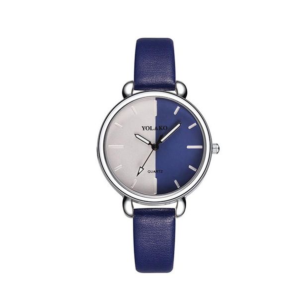 Orologi da polso Orologi da donna di marca doppio colore Orologio da donna semplice Orologio da polso al quarzo in pelle di caramella Orologio Relogio Feminino