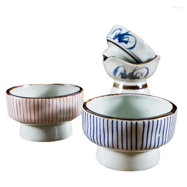 Schüsseln, 14 Stile, europäische Retro-hohe Schüssel, handbemalt, kreative Dessert-Milchshake-Sushi-Gerichte, blaue und weiße Porzellan-Geschirrschale