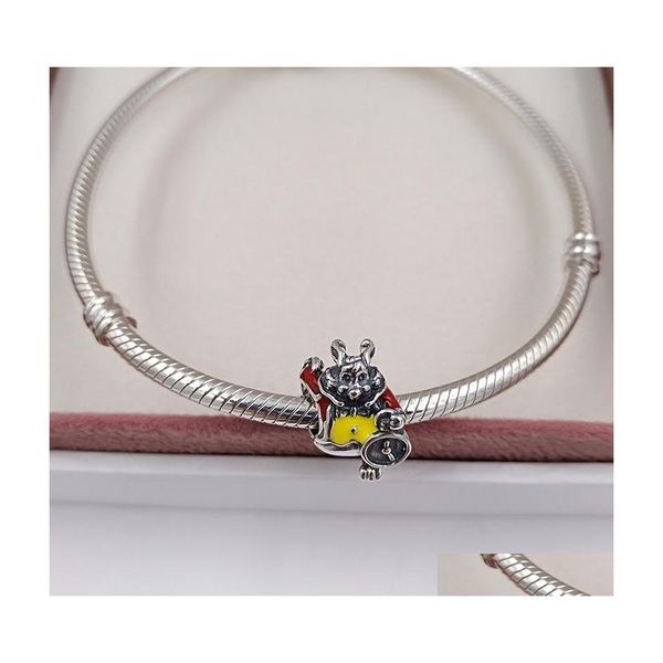 Altri set di gioielli Sier Womens Fashion Pandora Disny White Rabbit Giallo Red Giallo Charm Braccialetti bohémien Collane iniziali per W dhrl2