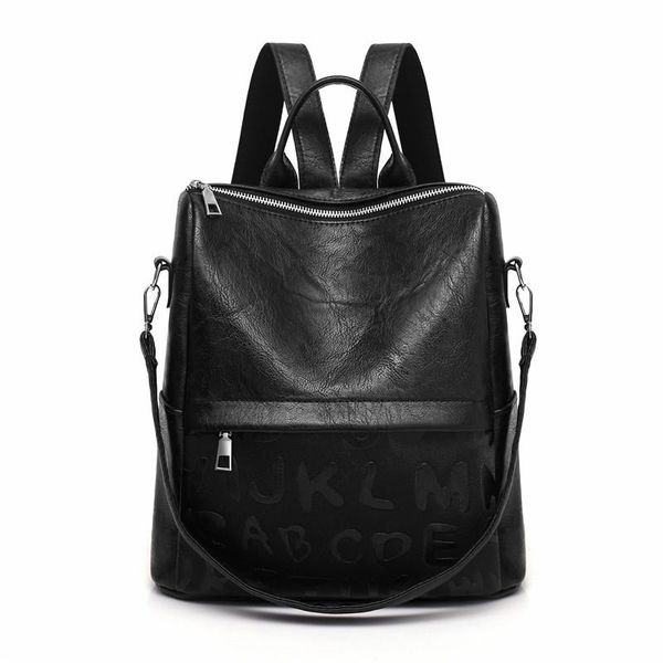 Sacs de plein air Style coréen Femmes Sacs à dos en cuir souple Étudiant Casual School pour adolescentes Bookbag Dames Voyage Sac à dos Rucksack