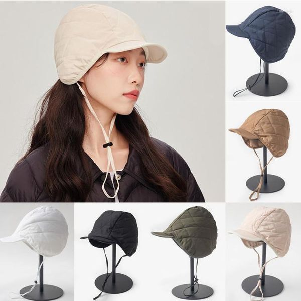 Berretti Invernali Caschi antivento Piumini per uomo e donna Paraorecchie Cappelli caldi Outdoor Morbido pile Peluche Sci Campeggio Ciclismo Cappello da caccia