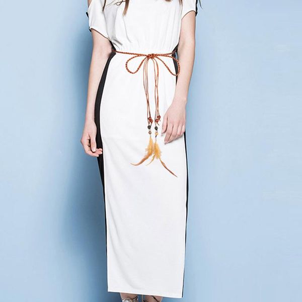 Ремни женщины длинное платье ремня кисточки для кисточки для элегантного поясного поясного пояс Cintos de Mujerbeltsbelts
