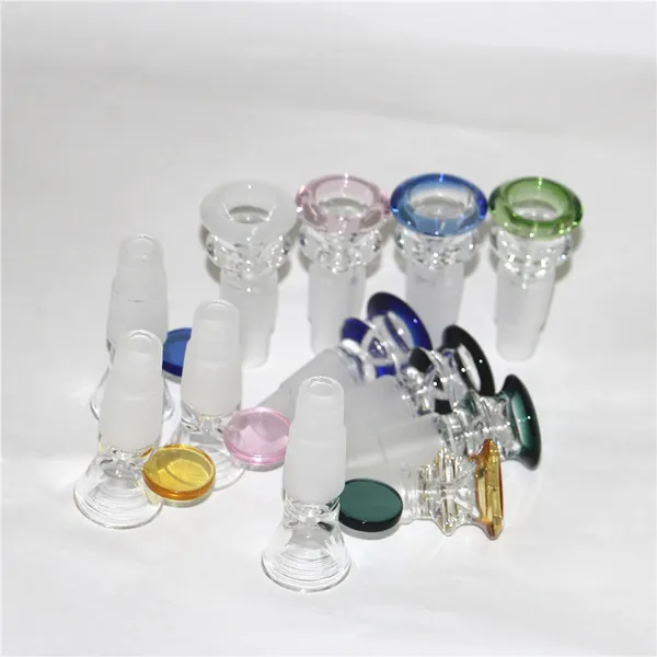 2 Arada 1 Cam Bong Kaseler Slayt Nargile Su Boruları ve Bongs Sigara içme kasesi eklem boyutu 14mm18mm erkek