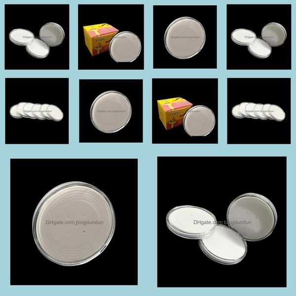 Коробка для хранения бункеры пластиковые монеты держатель 70 мм большой прозрачный контейнер с кольцом с подушкой SN3417 Доставка Доставка Домашний сад DHTIN