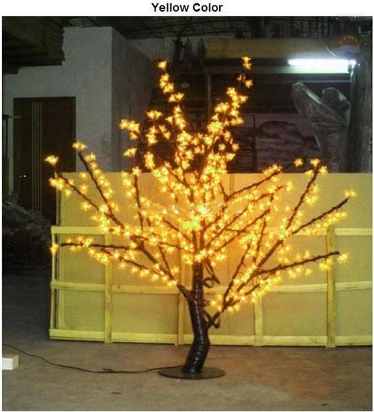 Weihnachtsdekorationen für den Außenbereich, LED-künstlicher Kirschblütenbaum, Lichtlampe, 864 Stück Glühbirnen, 1,8 m Höhe, 110/220 VAC, Feengarten-Dekoration