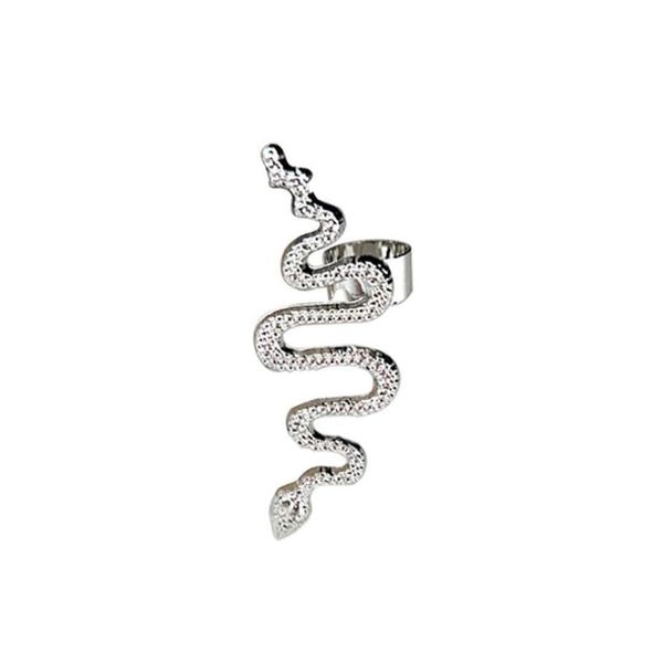 Polsino dell'orecchio Punk gotico Serpente Orecchini senza piercing Orecchini a clip non forati Polsini per donna Uomo Gioielli neri 1 pezzo Drop Del Otofj