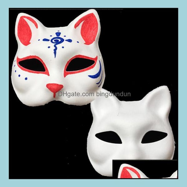 Parti Maskeleri 200pcs Boyasız Boş Beyaz Seksi Kadın Maskeli Yapı Maskesi Venedik Hayvan El Cosplay Costume DIY SN799 DROP DEL DHDSV