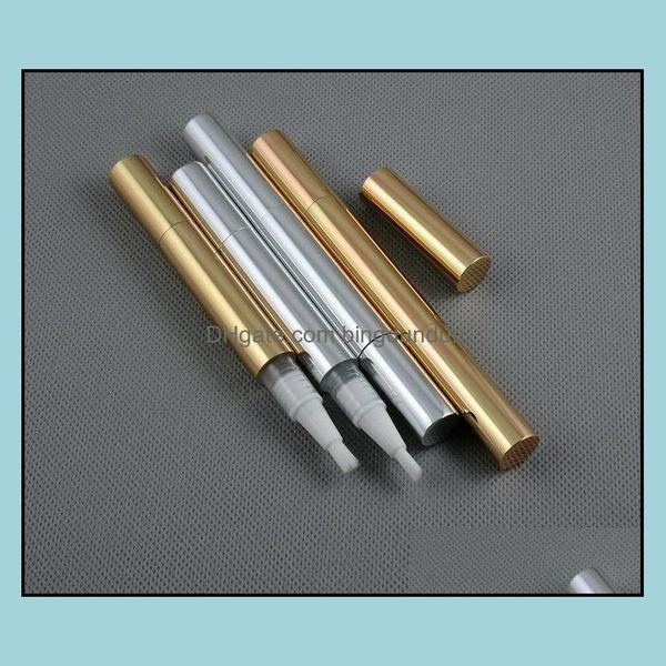 Verpackungsflaschen 100 Stück Aluminium Gold Silber L Twist Up Pen Leeres Paket Whitenting Gel Sn2887 Drop Lieferung Büro Schule Business I Dho1Z