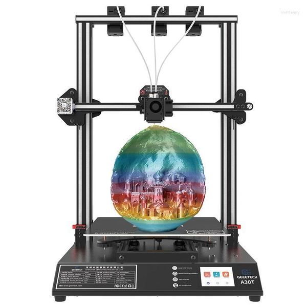 Impressoras geeetech A30T 3-1-1-saída de nivelamento automático Misture a cor 3D Mix-cor 320 420mm Área de impressão com filamento FDM Line22