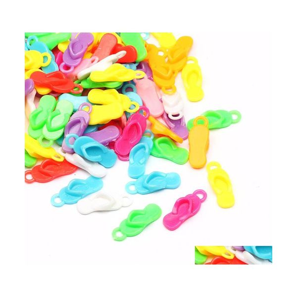 Ciondoli 50 Pz 8X22 Mm Miscelazione Casuale Colore Pantofola Ciondolo Plastica Acrilica Per Creazione di Gioielli Per Bambini Fai Da Te Collana Creativa Accessori Dhq0Q