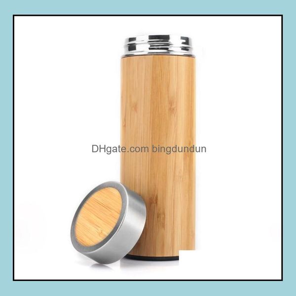 Tumblers Bamboo Tumbler с чайным инфузсером ситечком 17 унций из нержавеющей стали.