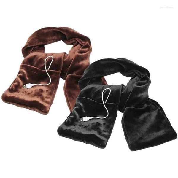 Bandanas Electric Aquecido Lenço Inverno Ajustável Charagem USB A quente mais quente de veludo de ouro quente para homens mulheres