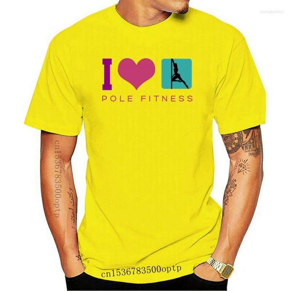 Camisetas masculinas de construção de pólezas de pólo aulas de dança Exercício de dança eu amo camiseta masculina letra feminina roupas de camiseta de pescoço