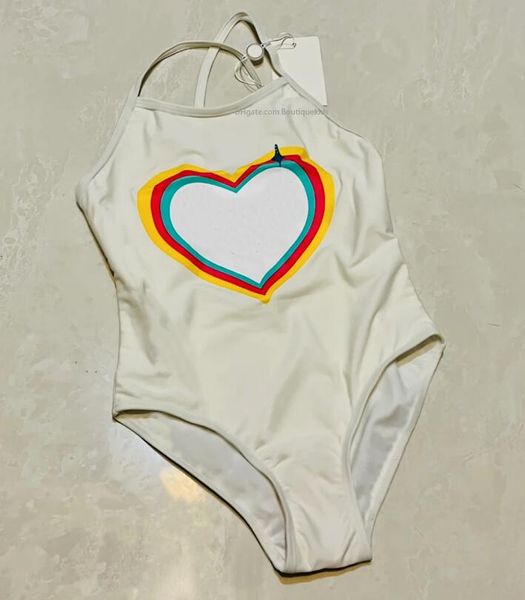 Costumi da bagno interi firmati da bambina per bambini Costumi da bagno Costumi da bagno Costumi da bagno con stampa di lettere da spiaggia Nuoto per bambini Vestiti da bikini per bambini