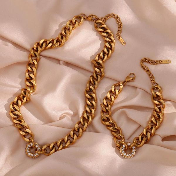 Brincos de colar definir manchas personalizadas grátis 18k pendente de donut de ouro de 18k colares grossos de corrente cubana