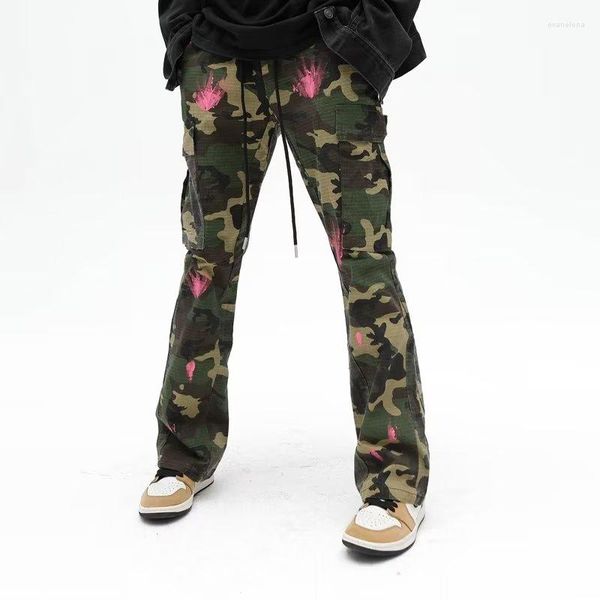 Männer Hosen 2023 Mode Camouflage Baggy Männer Trainingsanzug Fracht Flare Jogger Frauen Jogginghose Hip Hop Lange Hosen Pantalon Homme