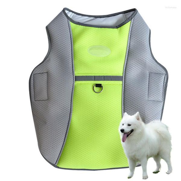 Coprisedili per auto per cani Giacca per gilet rinfrescante per cani Cappotto di raffreddamento per evaporazione regolabile con striscia riflettente piccola