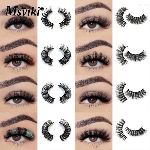 Cílios falsos de 10-20mm mangá cílios de visita extensão dd curl russian strip makeup tools suprimentos pacote de caixa falsa e fofo natural