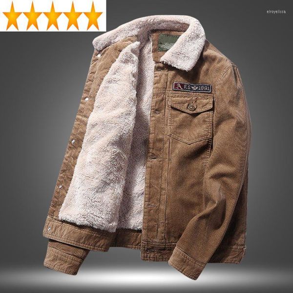 Jaqueta de outono masculino Homem de outono Coloque de pele de cordeiro curto Corduroy Cavalod Casal Jackets Winter Menseau Homme Hir Kj753