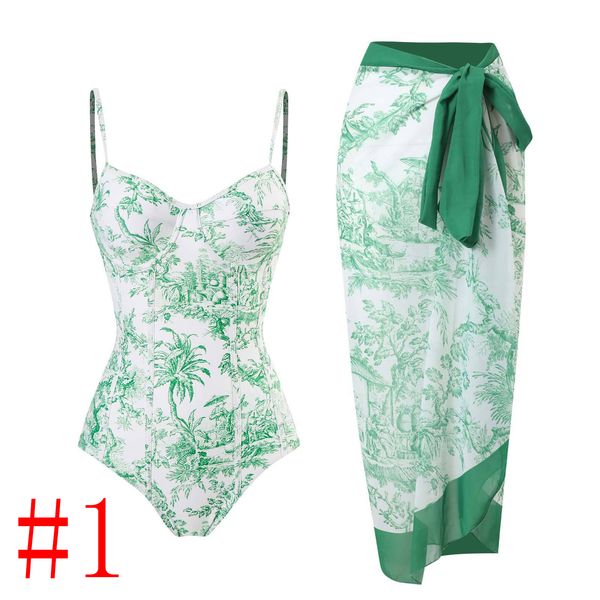 Costume da bagno da donna per le vacanze, gonna da spiaggia, modello vintage, bikini per donna, vita alta, costumi da bagno da donna, due pezzi