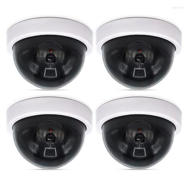 PC Dummy Security CCTV Dome Camera With Flashing Red LED Light Sticker Decals GDeals