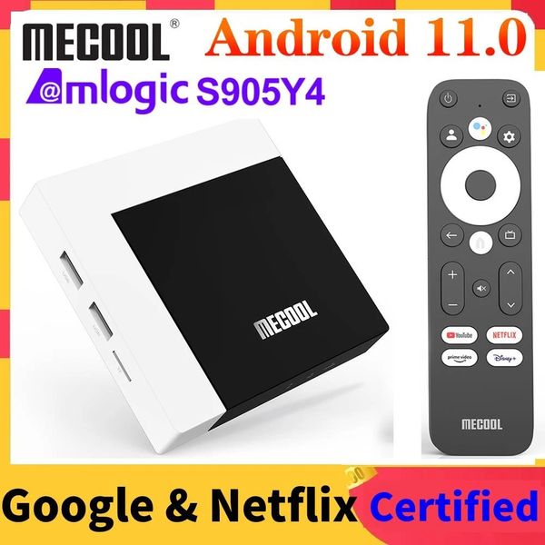 Mecool TV Box Android 11 km7 più Google TV Amlogic S905Y4 2GB DDR4 16GB EMMC 100M LAN Internet Android 11 Smart TV Player