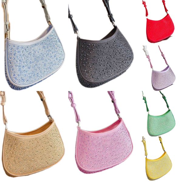 Borsa a tracolla con strass Moda Borse sotto le ascelle Borse dei migliori designer Borsa per la spesa delle donne Portafogli all'ingrosso di alta qualità Opere d'arte Borsa a mezza luna Borse