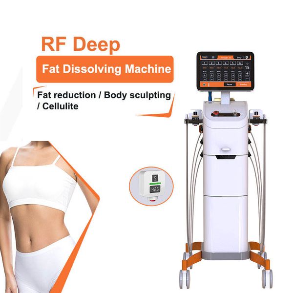 2 in 1 1MHz/2MHz Monopolare RF Body Slimming Fat Dissolve Radio Frequency Rafforzamento della pelle Rimozione della cellulite Face Lift Trusculpt Id Flex Machine con 8 maniglie