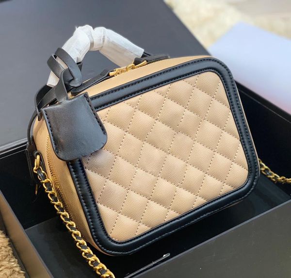 Bolsa cosmética de luxo bolsa de maquiagem designer ch bolsa de maquiagem bolsas femininas bolsa de câmera pequenas bolsas para mulheres bolsa de corpo transversal bolsa preta