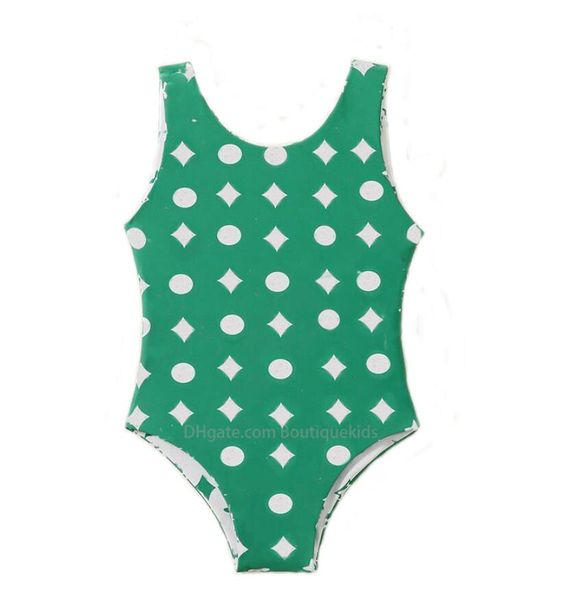 Bebek Kız Tasarımcı Mayo Tek Parça Baskı Çocuk Mayo Yüzme Suit Çocuk Giysileri Yüzme Için