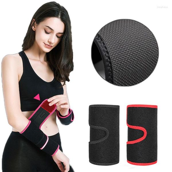 Joelheira joelheira butterfly braço timer neoprene feminino controle corporal shaper cluff executando banda de suor de suor