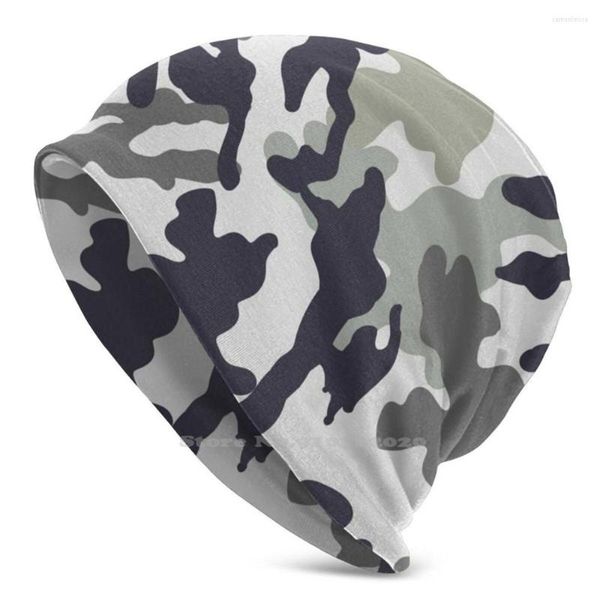 Berretti Berretto lavorato a maglia mimetico bianco e nero Berretto sportivo Berretto da copertura Caccia America Camouflage Militare americano Usa Bandiera da pesca