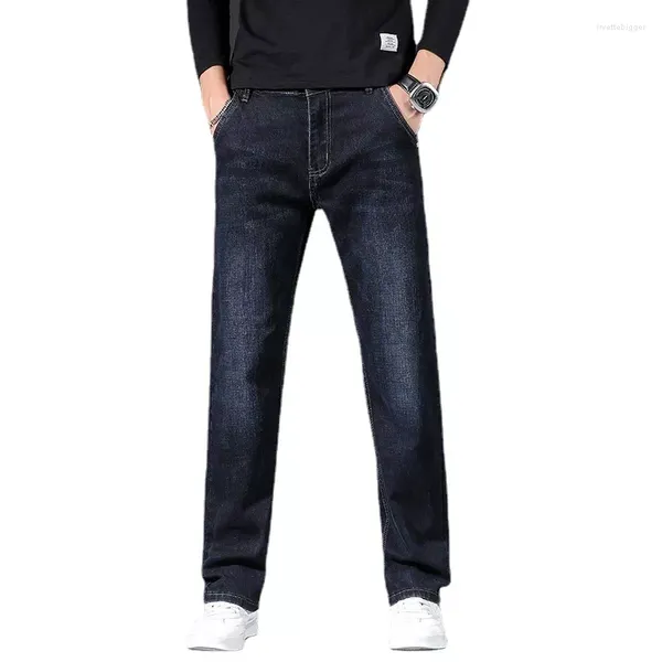 Jeans da uomo IN Sulee Marca Tasca con cerniera antifurto ricamata Pantaloni da uomo Pantaloni da uomo in denim elasticizzato da uomo d'affari