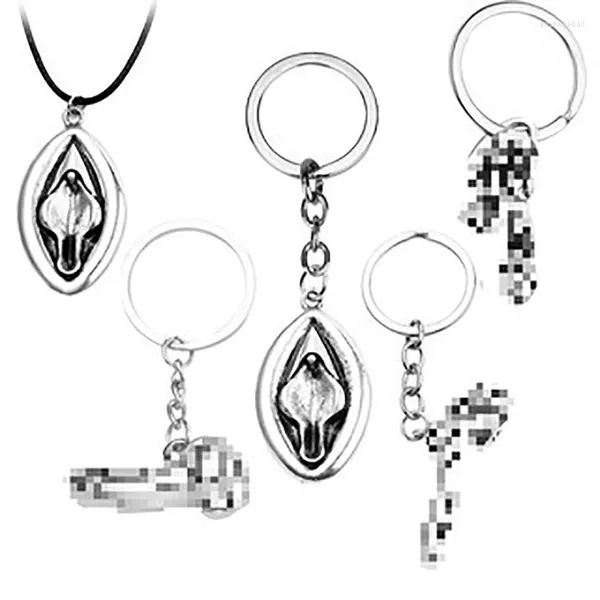 Chaves de personalidade de personalidade Chave de órgão criativo Human Private Shape Man of Woman Jewelry Metal Acessórios Carra de chave pendente de carro