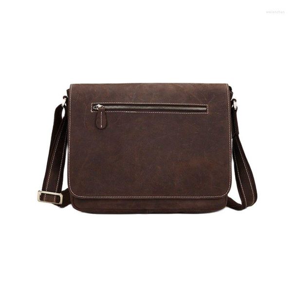 Duffel Bags D6-0888-IC Men Bolsa de ombro Bolsa Crossbody Tote Shopper Laptop Lapuly Leather Cale