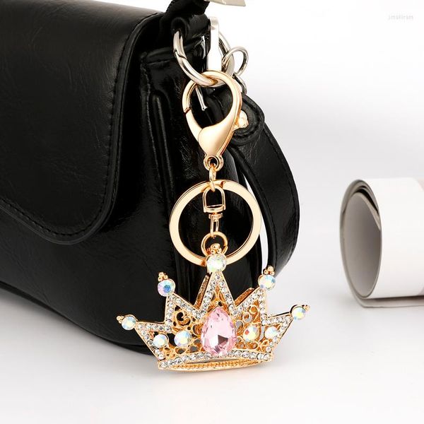 KeyChains Easya Crystal Crown Keychain Feminino Feminino Jóia Bolsa de Jóias Ornament Vintage Noiva Presentes de noiva para convidado de dama de honra