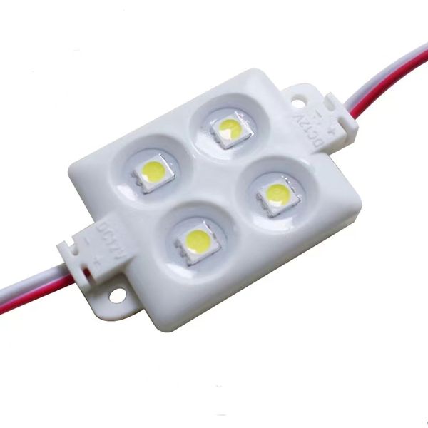 M￳dulo de LED de moldagem por inje￧￣o 5050 SMD 4 LED 12V IP65 ￠ prova d'￡gua para placas Caixa de l￢mpada de luz de luz de fundo de publicidade