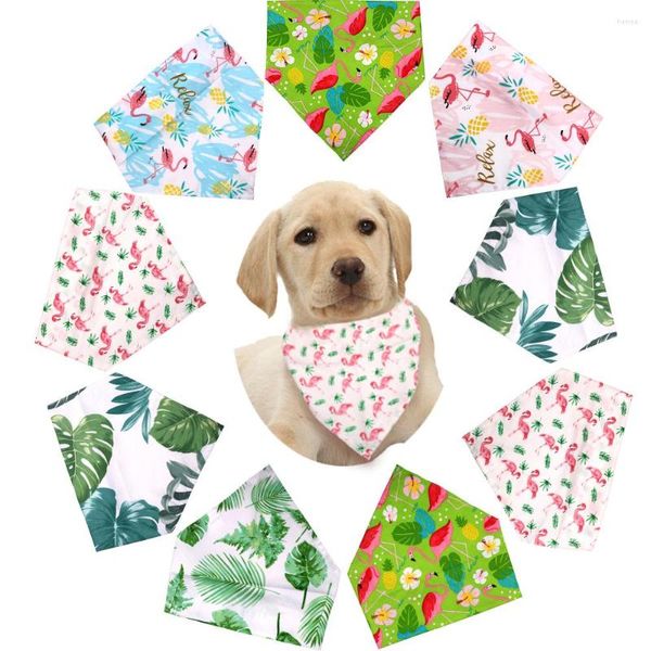 Vestuário de cachorro verão bandana pet small scarf bandanas algodão algodão ajustável personalizado filhote de gato bibs acessórios de fornecedores