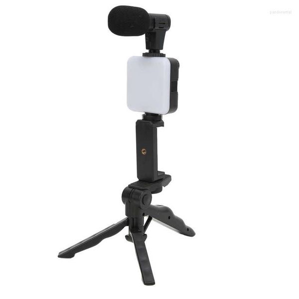 Microfoni Kit di vlogging per smartphone Kit di ripresa video con attenuazione continua per la fotocamera del telefono