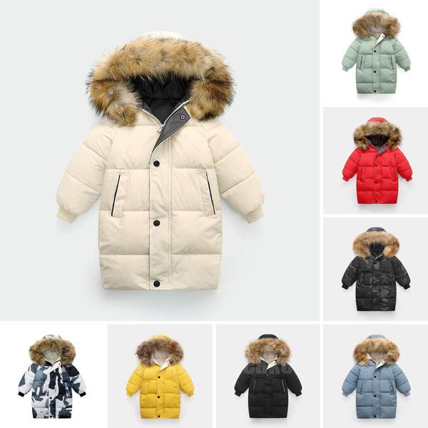 2023 Kids Designer Down Coat Jacket Winter Jacket Boy Girl Baby Outerwear Jackets com crach￡ grossa que quente casacos infantis parkas moda cl￡ssico parkas 100-170