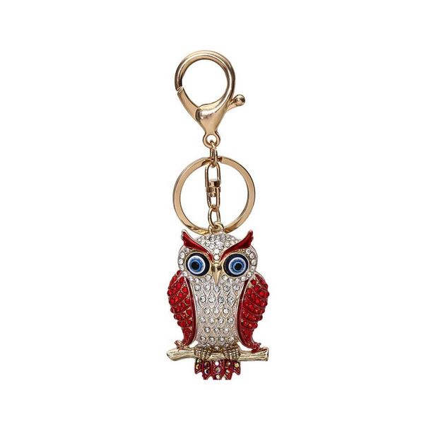 Keychains Bancos de desenho animado fofo animal de cristal keyring coruja est￩reo de est￩reo j￳ias caretas de carteira pingente de carro homem Mulheres Oth39